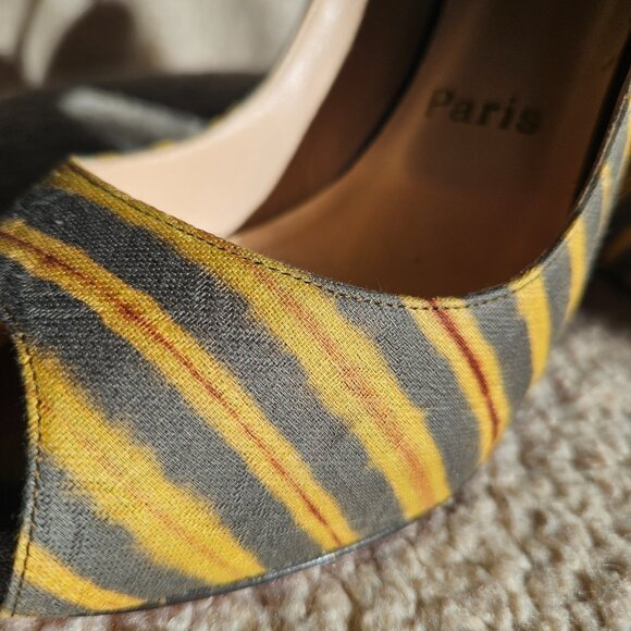 Christian Louboutin Striped Heels - Picture 6 of 7